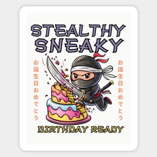 Ninja Birthday Cake Cutting Sticker